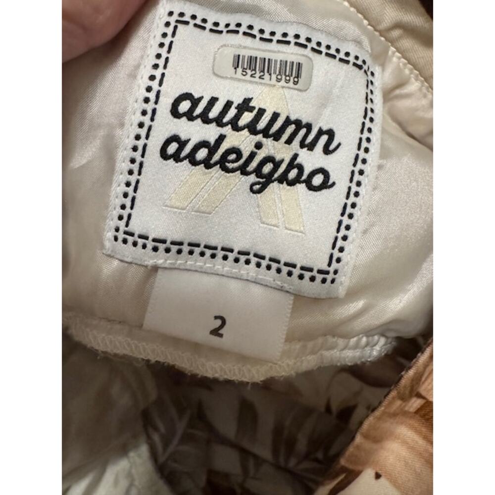 Autumn Adeigbo Karina Leaf Printed Halter Jumpsuit 2 - Picture 5 of 9